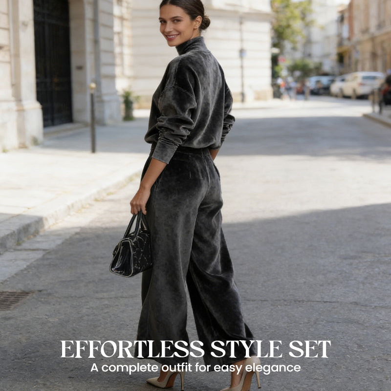 🎁2026 New Arrivals 50% OFF💥Women’s Casual Warm Top & Wide Leg Pants 2-Piece Set