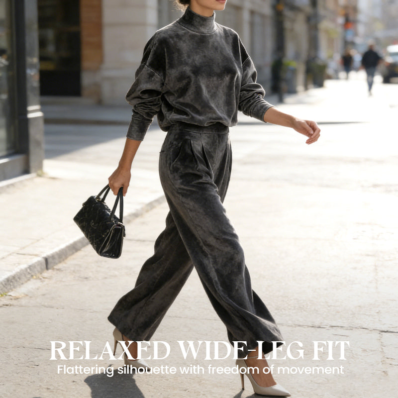 🎁2026 New Arrivals 50% OFF💥Women’s Casual Warm Top & Wide Leg Pants 2-Piece Set