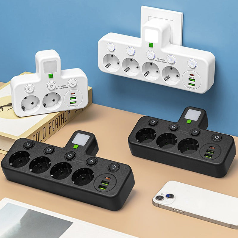 🔌 60% OFF NOW! ⚡ Smart Power Strip with USB – Overload Protection, USB-C Fast Charging & Child Safety 🔒