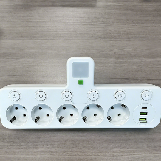 🔌 60% OFF NOW! ⚡ Smart Power Strip with USB – Overload Protection, USB-C Fast Charging & Child Safety 🔒