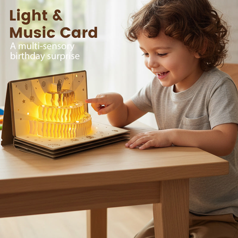 3D Pop-Up Musical Birthday Card with Money Holder