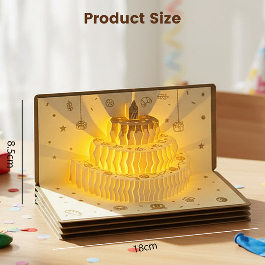 3D Pop-Up Musical Birthday Card with Money Holder