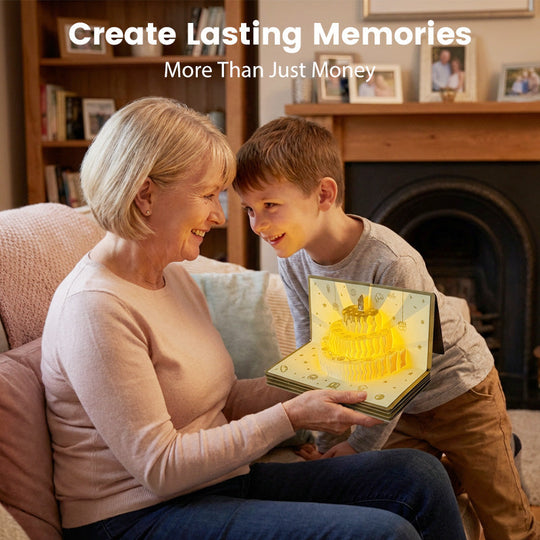 3D Pop-Up Musical Birthday Card with Money Holder