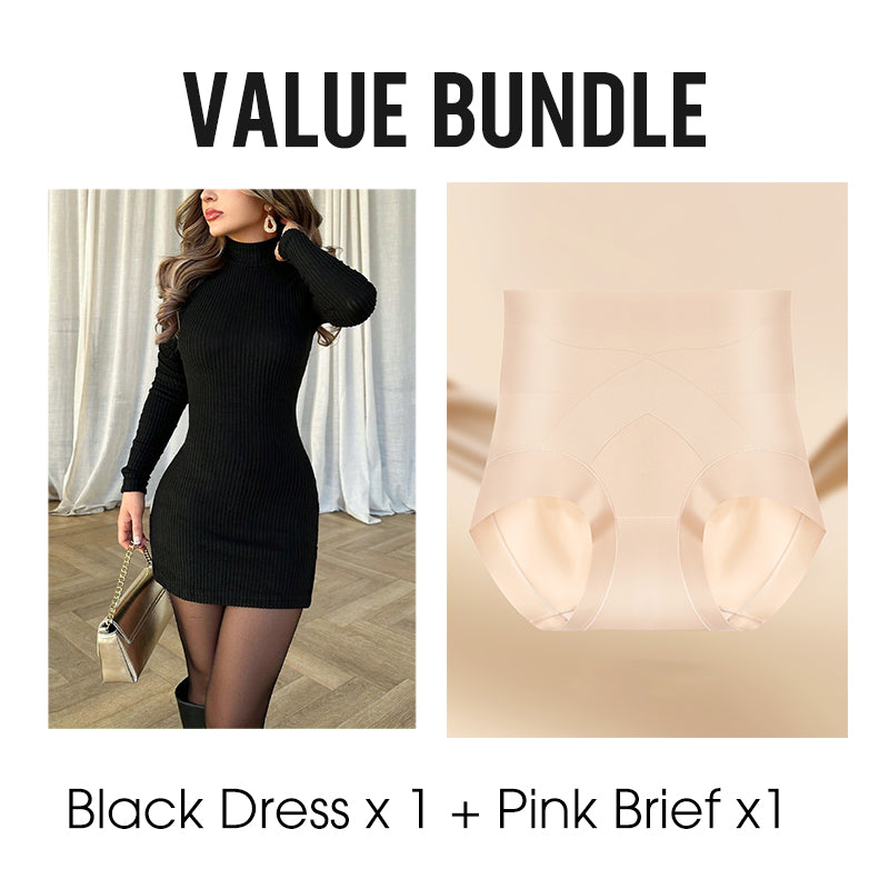 ✨🔥Dámske pletené rebrované mini šaty s priliehavým strihom💕