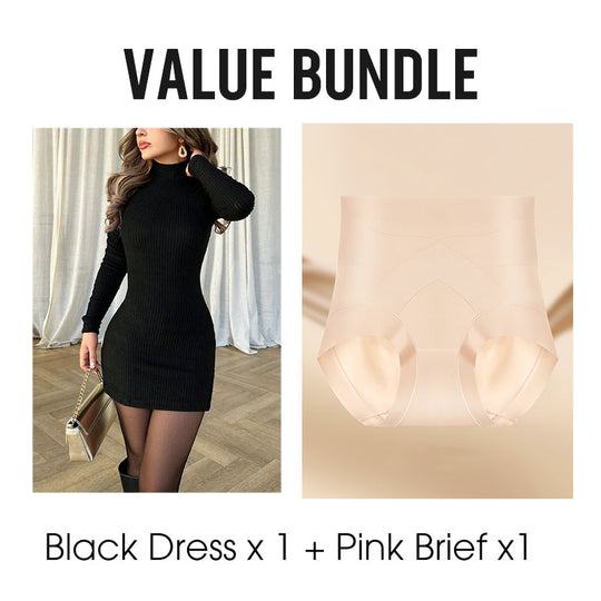 ✨🔥Dámske pletené rebrované mini šaty s priliehavým strihom💕