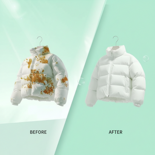 🧼Bezvodé chemické čištění péřových bund s kartáčovou hlavicí🌿