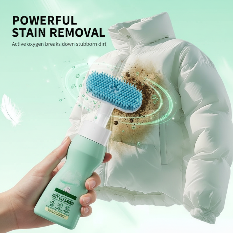 🧼Bezvodé chemické čištění péřových bund s kartáčovou hlavicí🌿