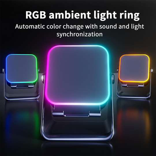 💎 50% OFF 5-IN-1 WIRELESS SPEAKER STAND! 💎 Induction Audio, Phone Holder & Ambient Light