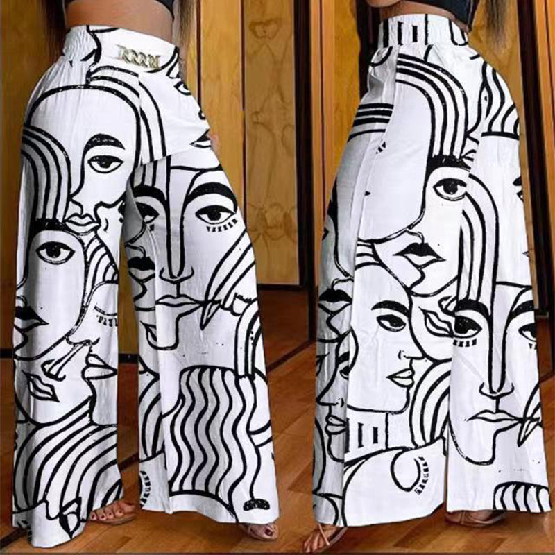 📢📢50% ATLAIDE!! ⏰Sieviešu platas bikses ar augstu jostasvietu un jostas akcentu