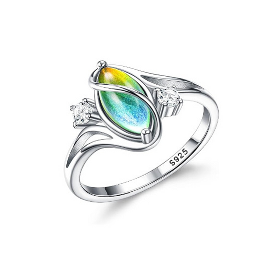 ✨Ovalni geometrijski prstan iz sterling srebra S925 s cirkonijevimi poudarki💍