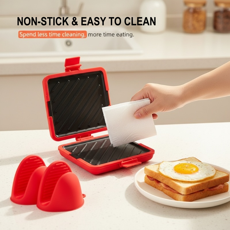 🥪 50% OFF NOW! 🔥 Microwave Toaster & Sandwich Maker – Fast Cooking, Non-Stick & Easy to Clean ✨