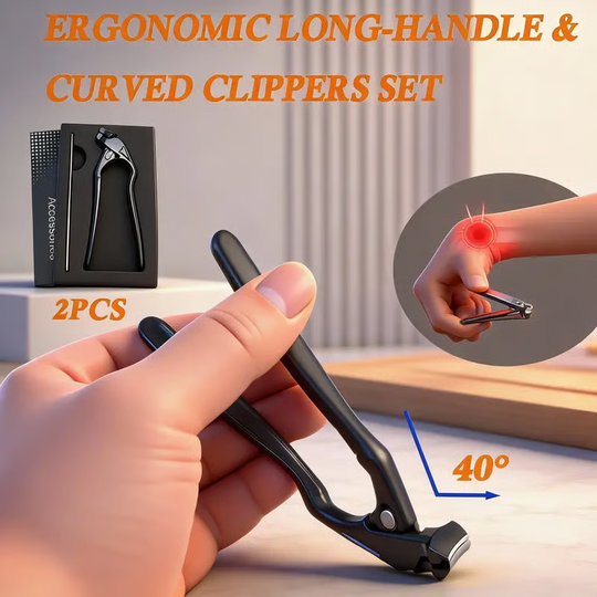 🏆50K+ SOLD! ✂️ Black Curved Nail Clipper – Ergonomic & Easy for Seniors