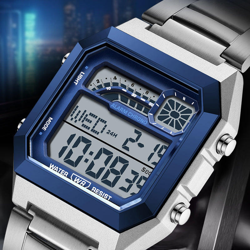 Unisex Square Digital Watch with Luminous Display