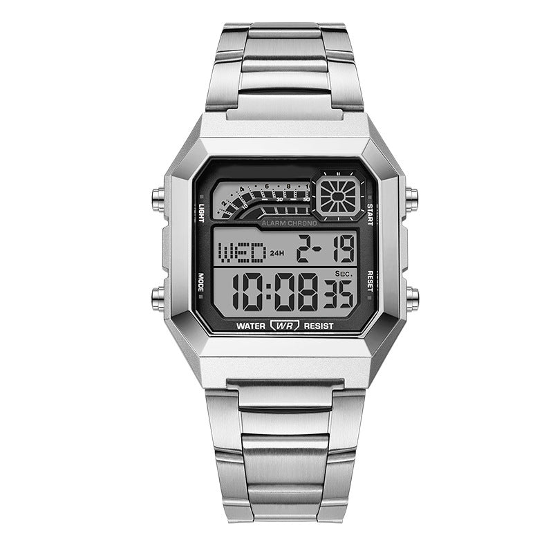 Unisex Square Digital Watch with Luminous Display