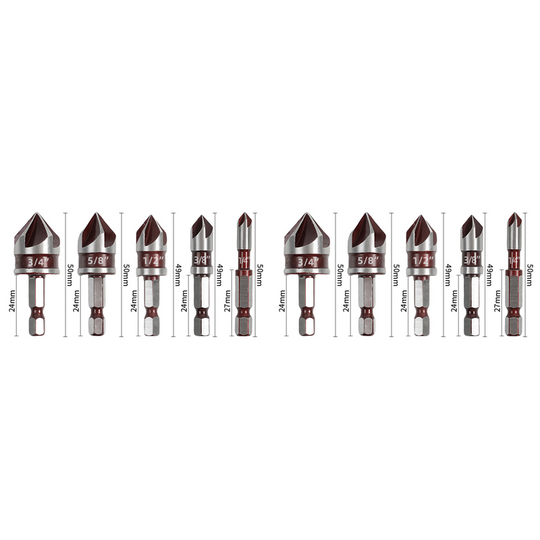 ✨ High-Carbon Steel Countersink Drill Bit Set — Precision Drilling for Wood and Metal! ✨