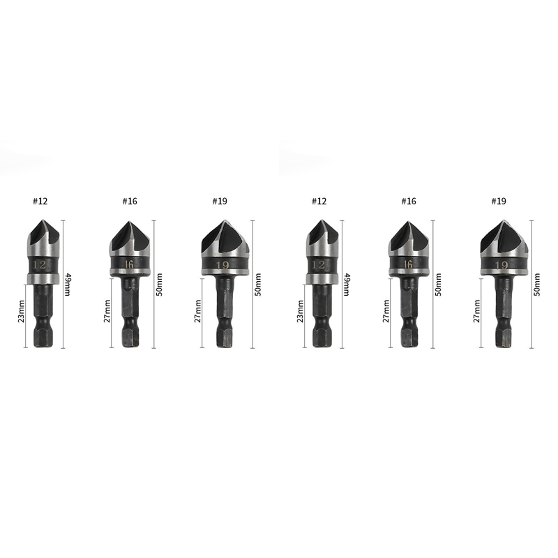 ✨ High-Carbon Steel Countersink Drill Bit Set — Precision Drilling for Wood and Metal! ✨