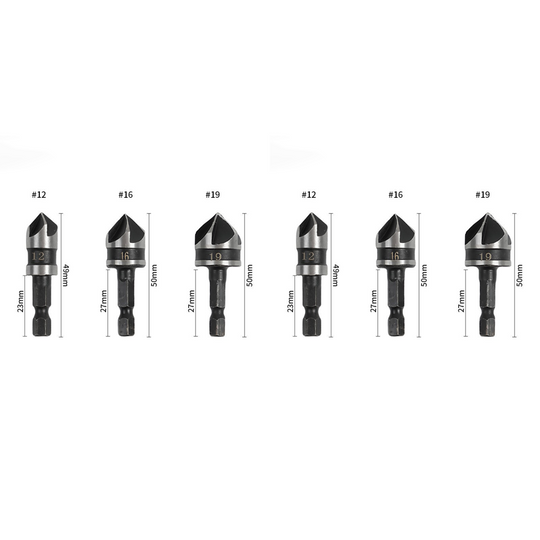 ✨ High-Carbon Steel Countersink Drill Bit Set — Precision Drilling for Wood and Metal! ✨