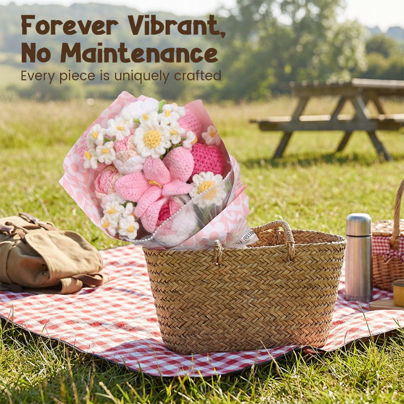 💗Valentine's Day Promotion: 50% Off💗Handmade Crochet Flower Bouquet