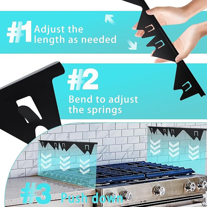 🔪 49% OFF! 🍳 Stainless Steel Adjustable Retractable Stove Gap Covers 🧹