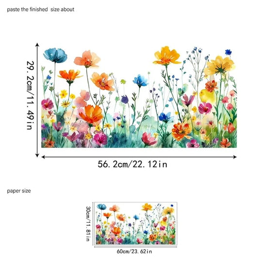 💐Colorful Floral Bouquet Window Sticker🖼️