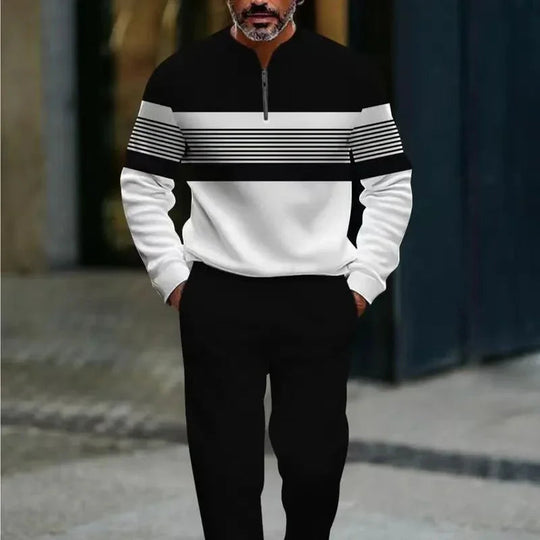 🔥 Bold Graphic Style, Complete 2-Piece Look | Men's Pullover & Pants Set ⚡ Free Shipping