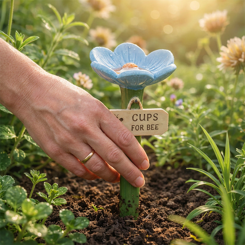 Flower-Shaped Bee Waterer Garden Stake