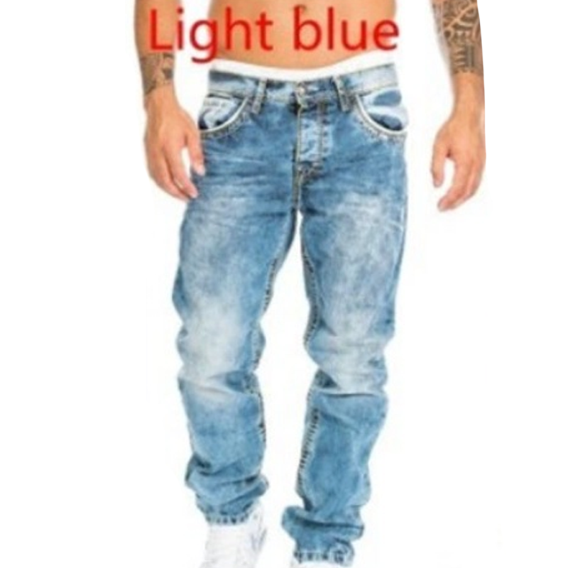 🔥 Men's Fashion Creative Stretch Denim Jeans – Minimalist Style, Perfect for Summer & Emo-Inspired Look 💙