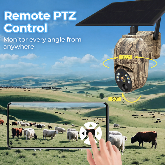 🏠⚡ 50% OFF! 4MP Solar PTZ Camera – 355° pan & tilt, eliminates blind spots. Built-in battery, solar rechargeable. Two-way talk, instant alerts. Tough enough for any weather. 🌧️🛡️