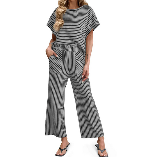 🥳2026 HOT SALE 50% Off 💞Women's Striped 2-Piece Lounge Set