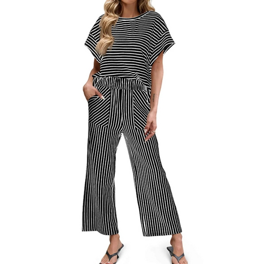 🥳2026 HOT SALE 50% Off 💞Women's Striped 2-Piece Lounge Set