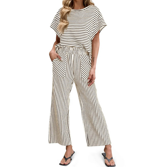 🥳2026 HOT SALE 50% Off 💞Women's Striped 2-Piece Lounge Set
