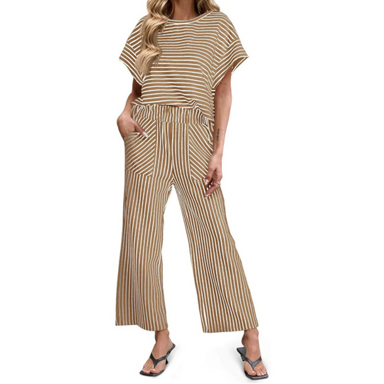 🥳2026 HOT SALE 50% Off 💞Women's Striped 2-Piece Lounge Set