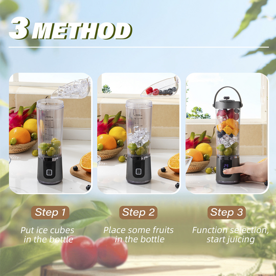 Cordless Portable Blender | On-the-go Blending, Sleek Cordless Design | Smoothies, Protein Shakes, Frozen Slushies, Crushed-Ice Cocktails, Frappes and Iced Lattes | Dishwasher Safe, Rechargeable, 530ml