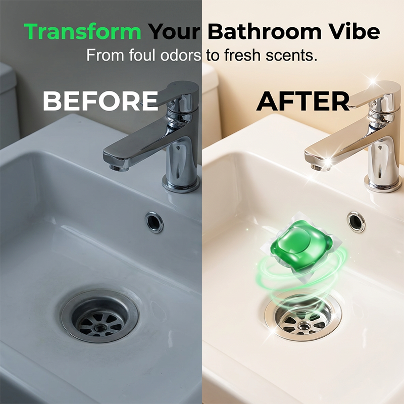 🥳2026 HOT SALE🥳💞50K+ SOLD!🏠💧Drain Deodorizer Pods – Bio‑enzyme formula neutralizes smells at the source. Instant fresh scent, no harsh chemicals. Say goodbye to embarrassing odours. 🚰✅
