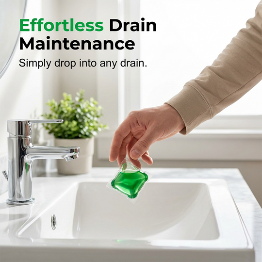 🥳2026 HOT SALE🥳💞50K+ SOLD!🏠💧Drain Deodorizer Pods – Bio‑enzyme formula neutralizes smells at the source. Instant fresh scent, no harsh chemicals. Say goodbye to embarrassing odours. 🚰✅