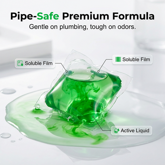 🥳2026 HOT SALE🥳💞50K+ SOLD!🏠💧Drain Deodorizer Pods – Bio‑enzyme formula neutralizes smells at the source. Instant fresh scent, no harsh chemicals. Say goodbye to embarrassing odours. 🚰✅