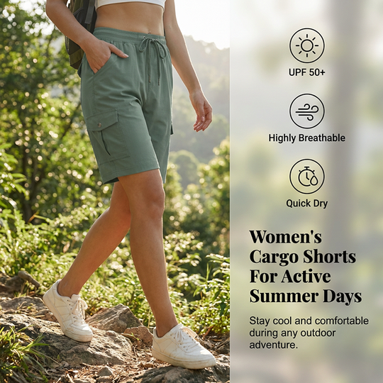 🩳New arrival 40% OFF💧→💨Women's Quick-Dry Cargo Shorts with Pockets