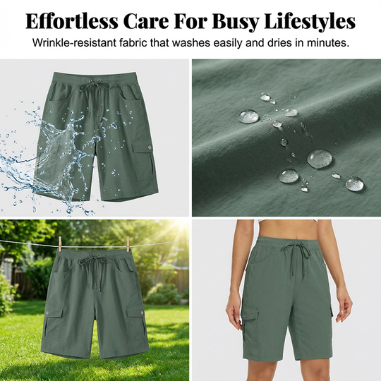 🩳New arrival 40% OFF💧→💨Women's Quick-Dry Cargo Shorts with Pockets