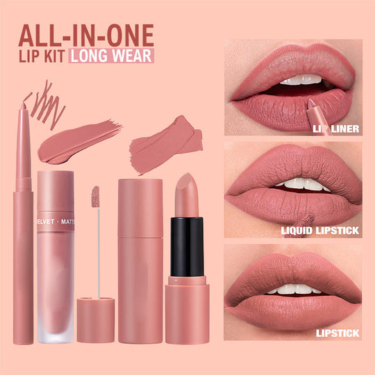 💥Limited-time Crazy Three-Piece Set💥Long-Lasting & Waterproof Matte Lipstick Set