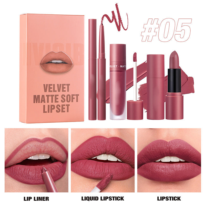 💥Limited-time Crazy Three-Piece Set💥Long-Lasting & Waterproof Matte Lipstick Set