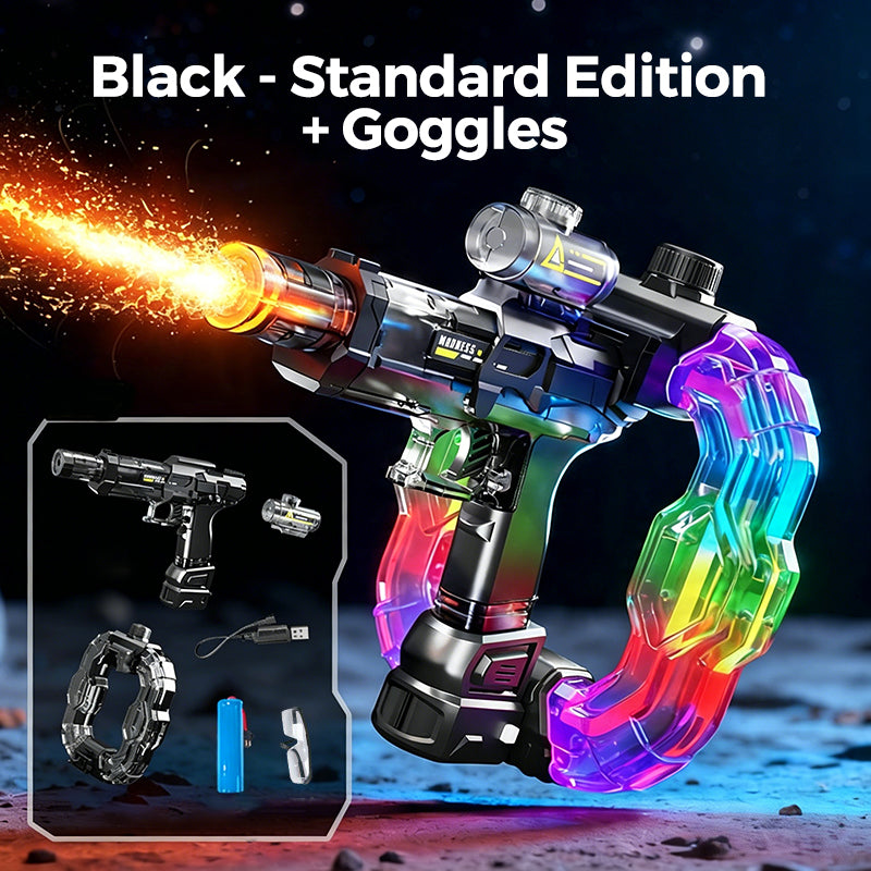 🔫Electric Automatic Water Blaster with Lights & Sound Effects, 26oz for circle, 12oz standard, up to 19 ft range
