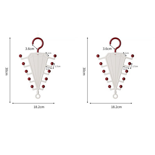 Multi-Functional V-Shaped Double Sided Hanger Storage Rack