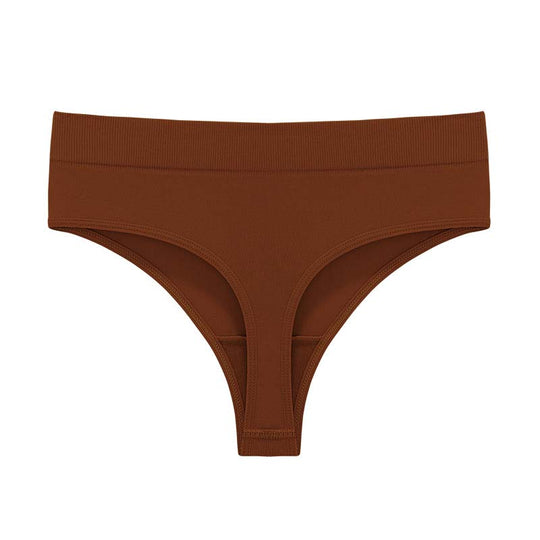 Women's Seamless Ribbed Thong Underwear