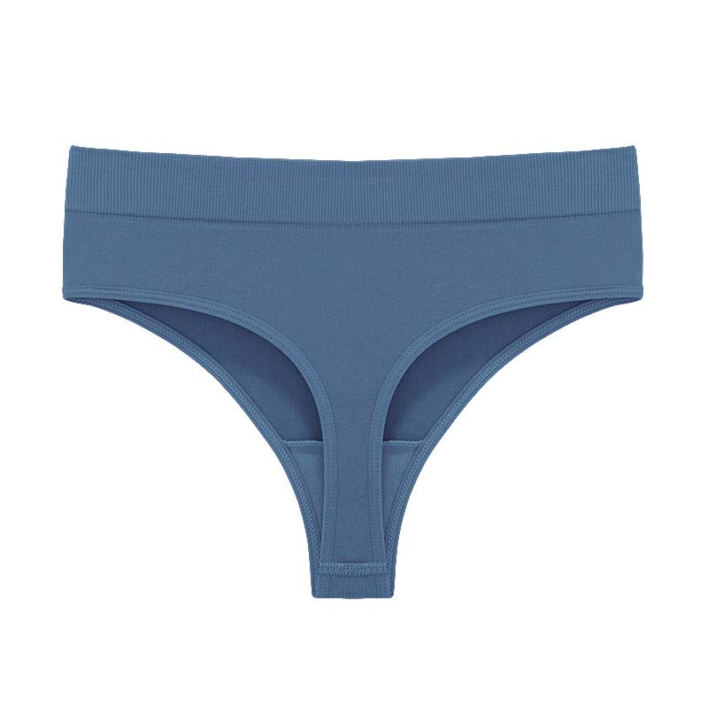 Women's Seamless Ribbed Thong Underwear