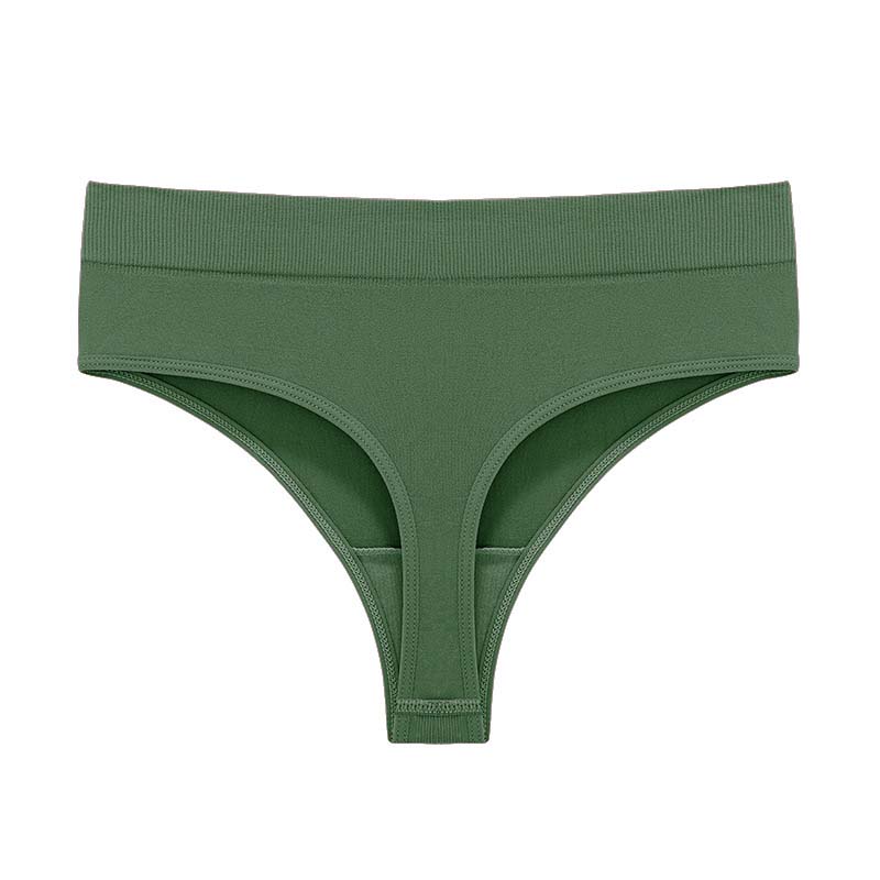 Women's Seamless Ribbed Thong Underwear