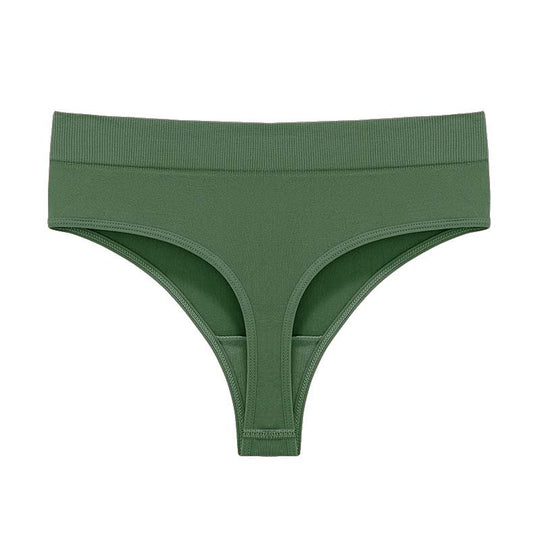 Women's Seamless Ribbed Thong Underwear