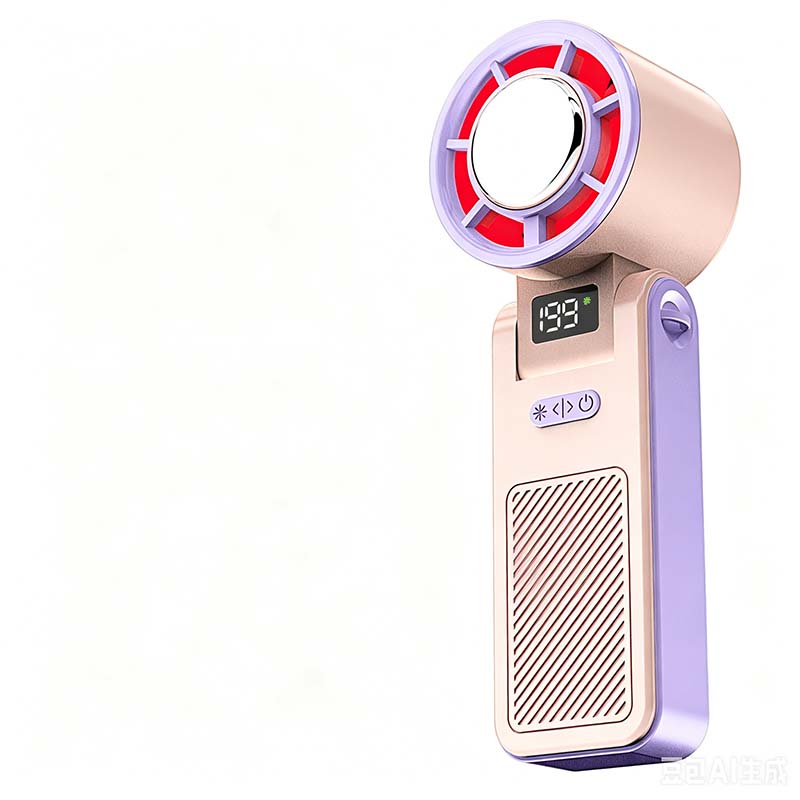 Foldable Handheld Cooling Fan with LED Display