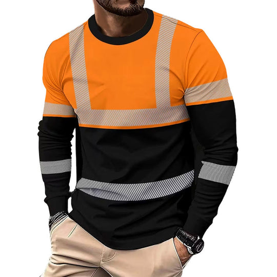 🎁2026 New Arrivals 50% OFF💥Men's Printed Round-neck Long-sleeve Shirt🏃‍♂️