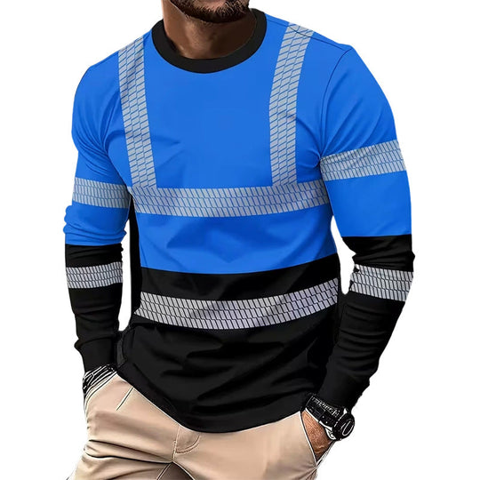 🎁2026 New Arrivals 50% OFF💥Men's Printed Round-neck Long-sleeve Shirt🏃‍♂️