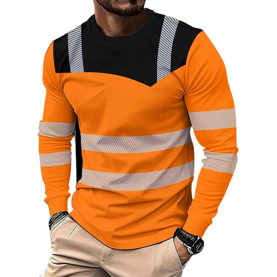 🎁2026 New Arrivals 50% OFF💥Men's Printed Round-neck Long-sleeve Shirt🏃‍♂️